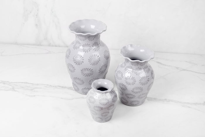 Mila Gray Vase - Medium