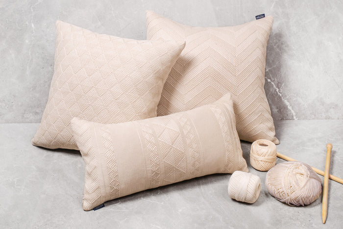 Meraki Arrow Pillow - Cream